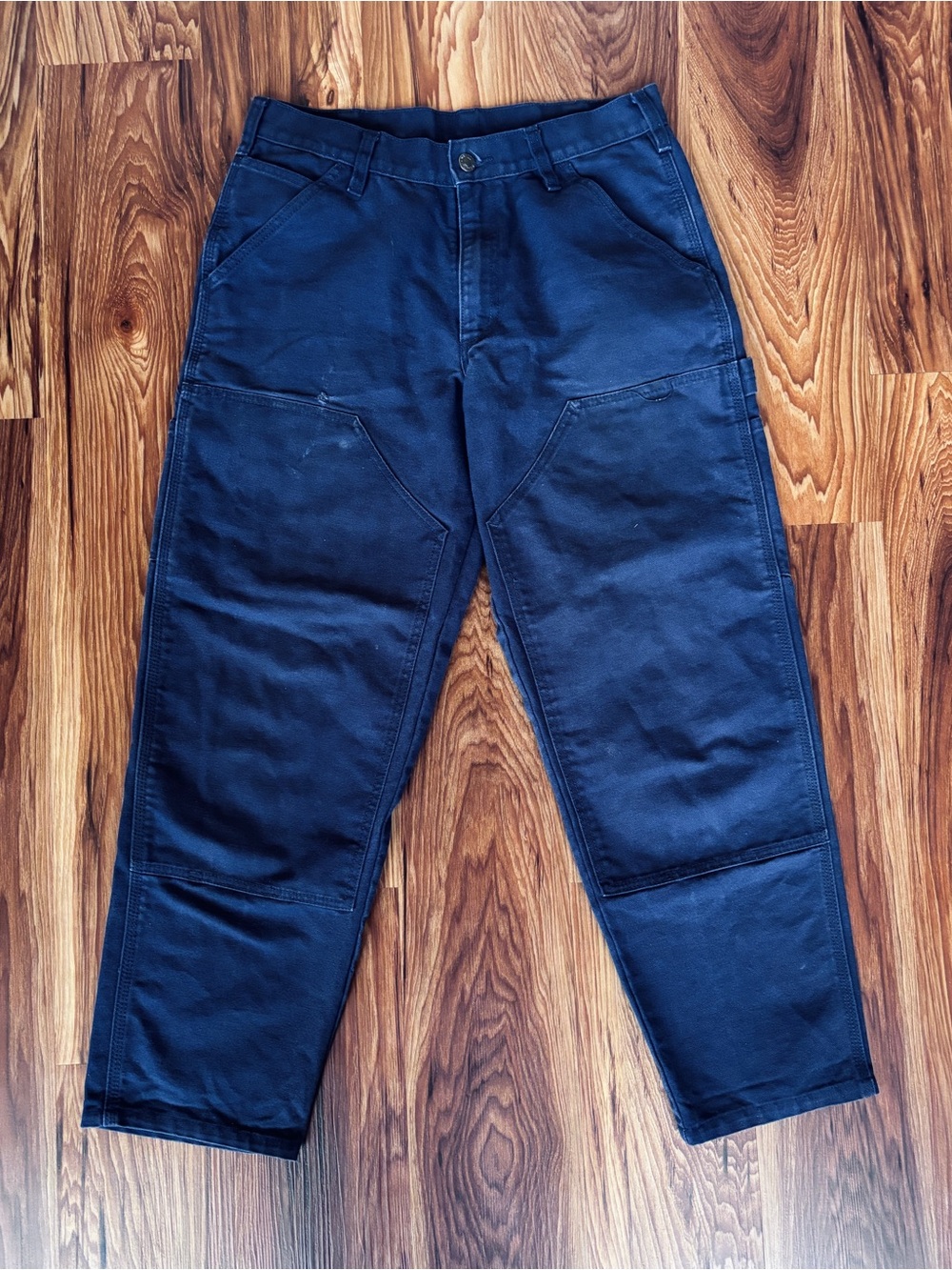 Dakota Double Knee Work Pants Navy Blue Duck Canvas Carpenter Workwear
